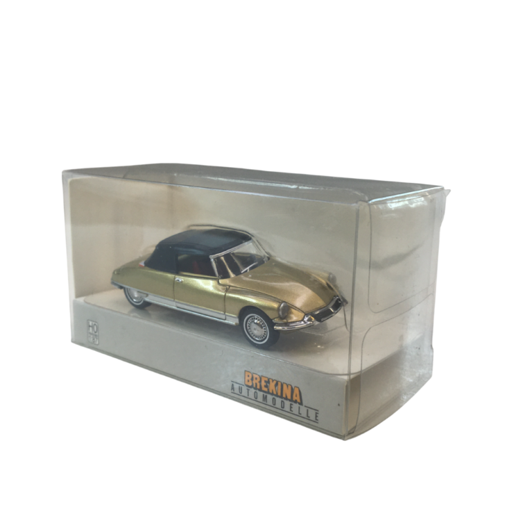 Citroën DS 19 cabriolet capote fermé, gris nacré, 1963 - SAI 7811 - HO 1/87
