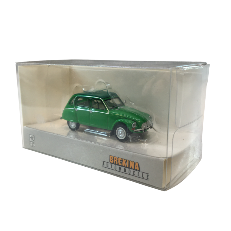 Citroën Dyane 6 capote fermée, vert bambou, 1973 - SAI 7616 - HO 1/87