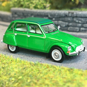 Citroën Dyane 6 capote fermée, vert bambou, 1973 - SAI 7616 - HO 1/87