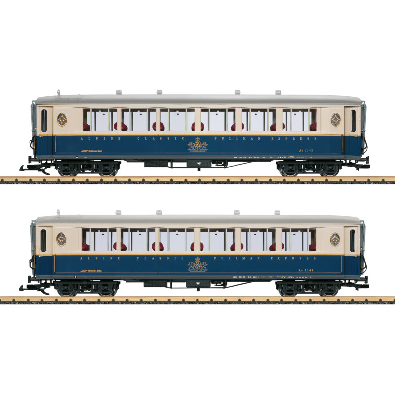 2 voitures Pullman Pullman, "Alpine Classic Pullman Express", RhB, Ep V - LGB 36659 - G 1/22.5