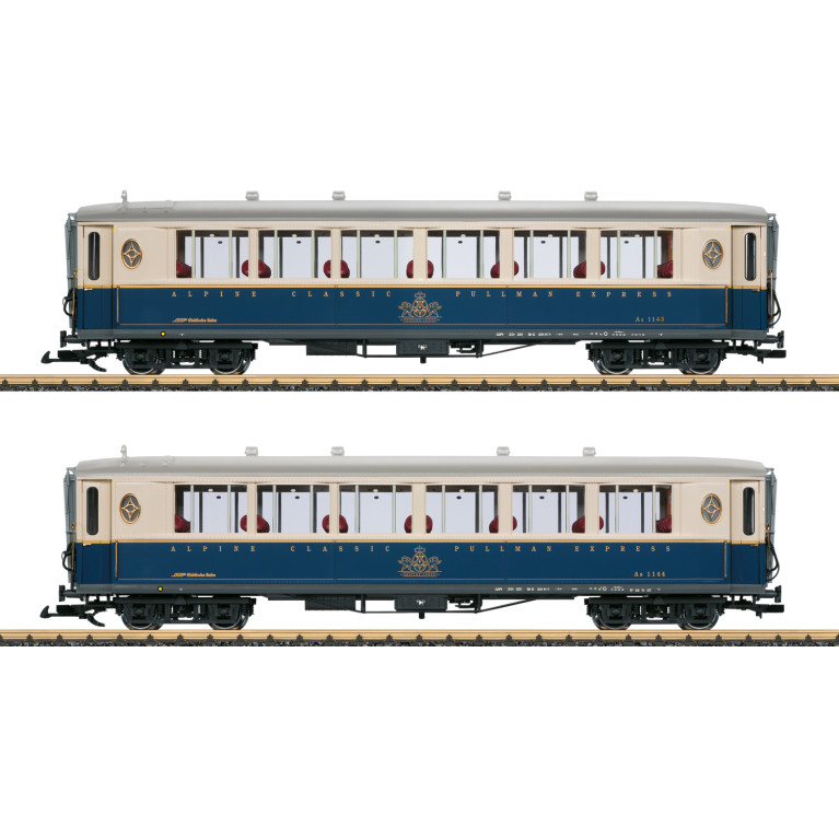 2 voitures Pullman Pullman, "Alpine Classic Pullman Express", RhB, Ep V - LGB 36659 - G 1/22.5