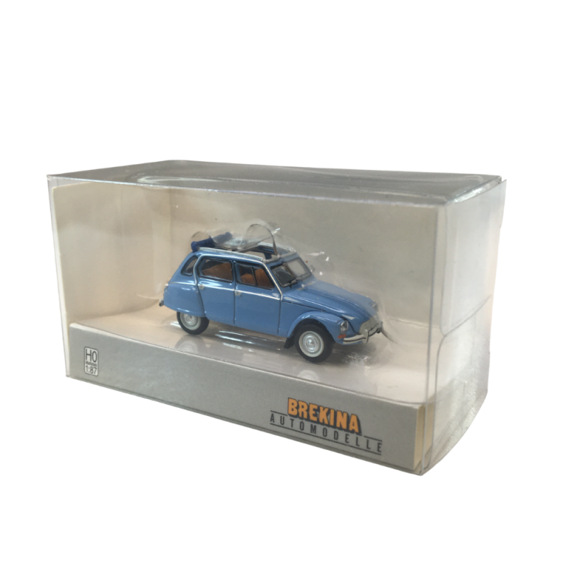 Citroën Dyane 6 capote ouverte, bleu cristal, 1973 - SAI 7623 - HO 1/87