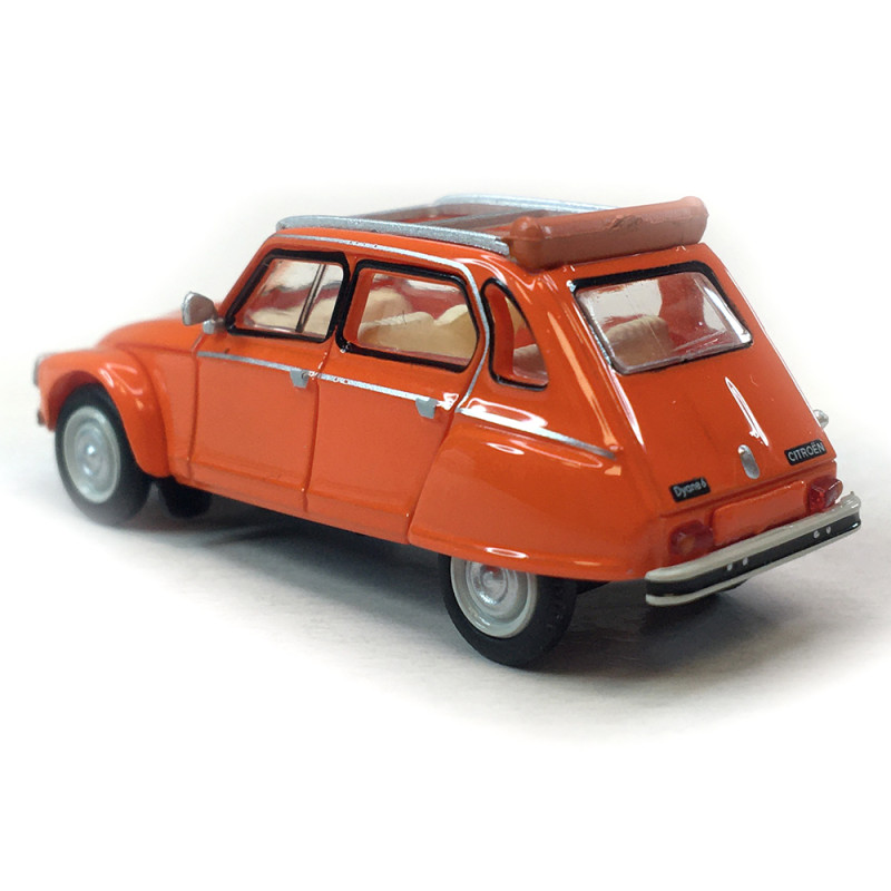 Citroën Dyane 6 capote ouverte, orange cuivre indien, 1973 - SAI 7624 - HO 1/87
