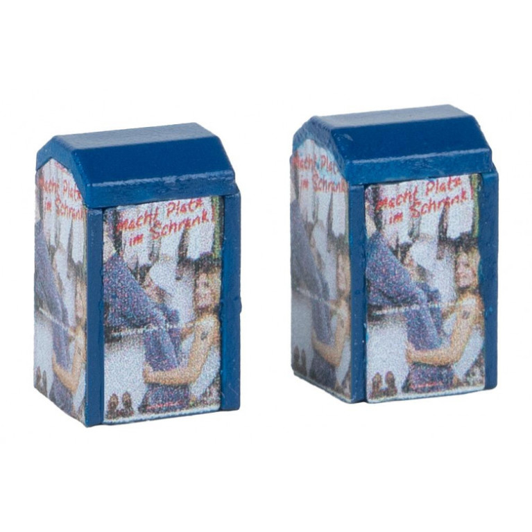 2 Conteneurs de vêtements usagés - Faller 272927 - HO 1/87