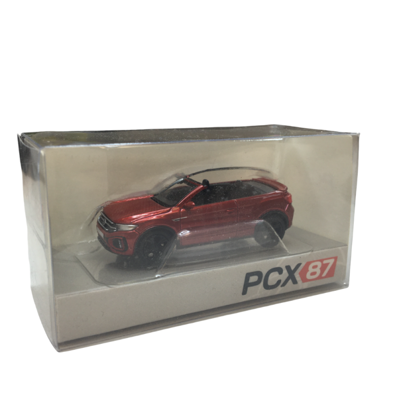 VW T-Roc cabriolet phase 2 ouvert, rouge métallisé, 2022 - PCX870601 - HO 1/87