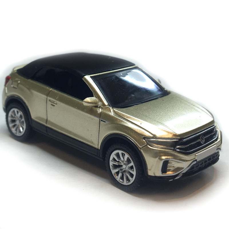 VW T-Roc cabriolet phase 2 ouvert, beige métallisé, 2022 - PCX870602 - HO 1/87