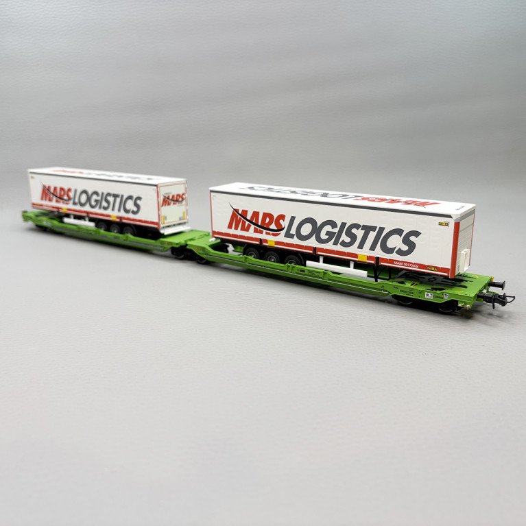 Wagon articulé double poche, Sdggmrss / T3000e, "MarsLogistics", CFL - ROCO 6600005