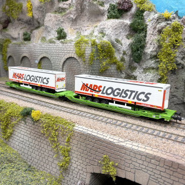 Wagon articulé double poche, Sdggmrss / T3000e, "MarsLogistics", CFL, Ep. VI - ROCO 6600005 - HO 1/87