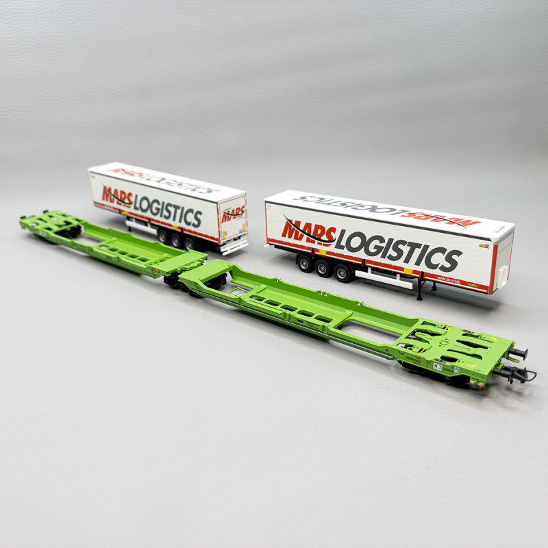 Wagon articulé double poche, Sdggmrss / T3000e, "MarsLogistics", CFL - ROCO 6600005