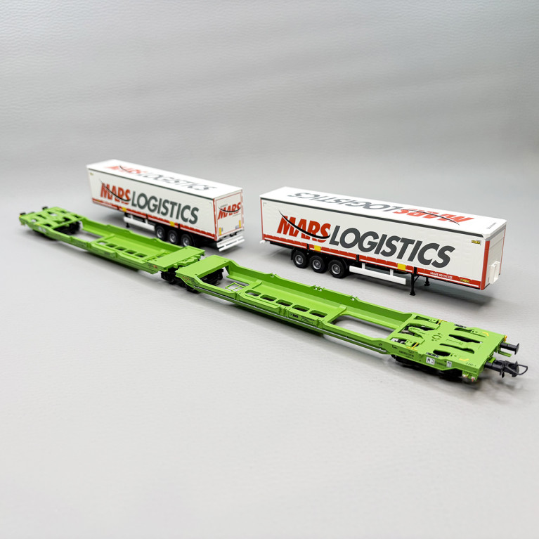Wagon articulé double poche, Sdggmrss / T3000e, "MarsLogistics", CFL - ROCO 6600005