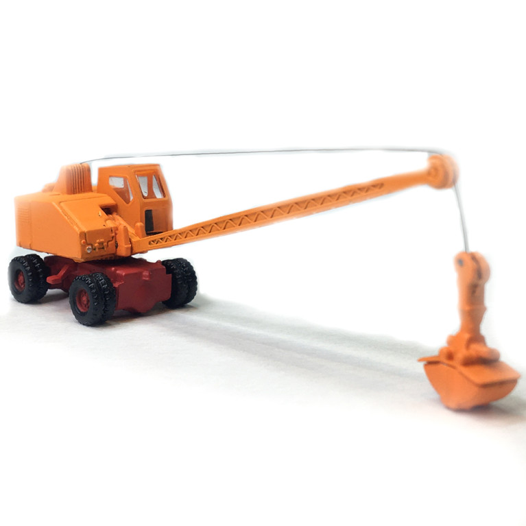 Excavatrice Fuschs F 301, flèche en treillis avec pelle, orange rouge, 1957 - MINIS LC4703 - N 1/160