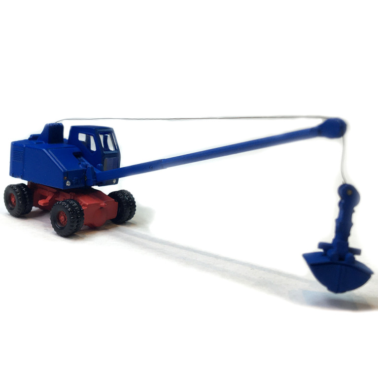 Excavatrice Fuschs F 301 avec pelle, bleu rouge, 1957 - MINIS LC4702 - N 1/160