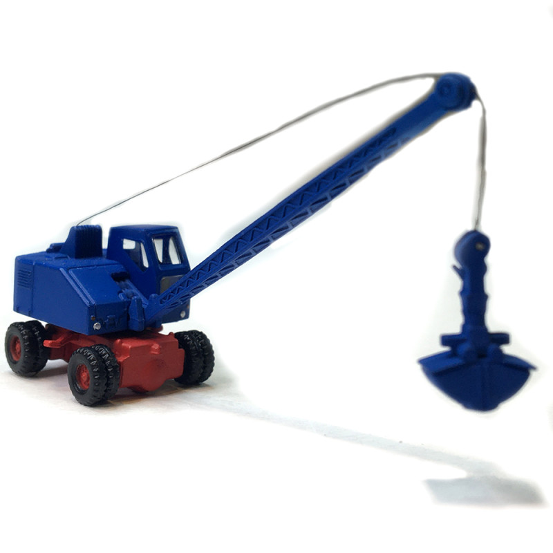 Excavatrice Fuschs F 301, flèche en treillis avec pelle, bleu rouge, 1957 - MINIS LC4701 - N 1/160