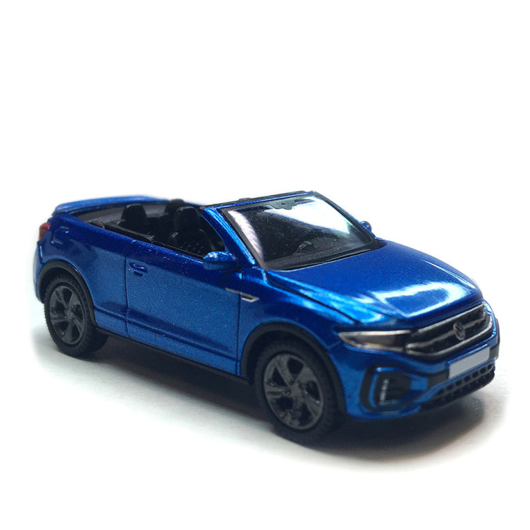 VW T-Roc cabriolet phase 2 ouvert, bleu métallisé, 2022 - PCX870603 - HO 1/87