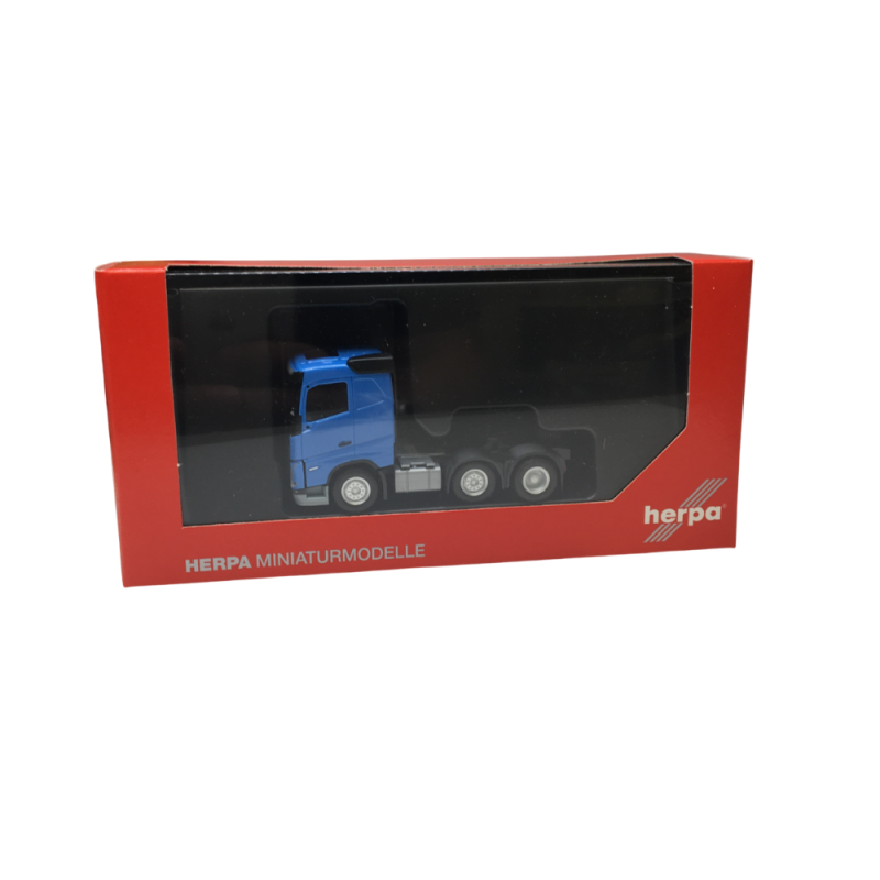 Tracteur à toit plat Volvo FH 3 essieux (6x2), bleu ciel - HERPA 313735-003 - HO 1/87