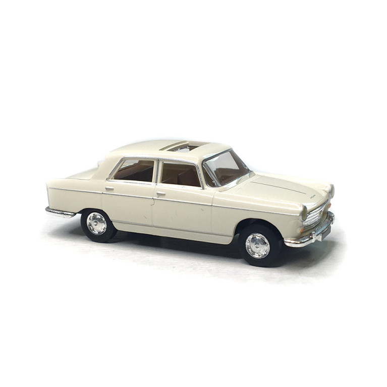 Peugeot 404 blanche, toit ouvrant 1960 - SAI 2130 - HO 1/87