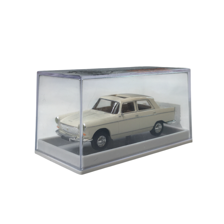 Peugeot 404 blanche, toit ouvrant 1960 - SAI 2130 - HO 1/87