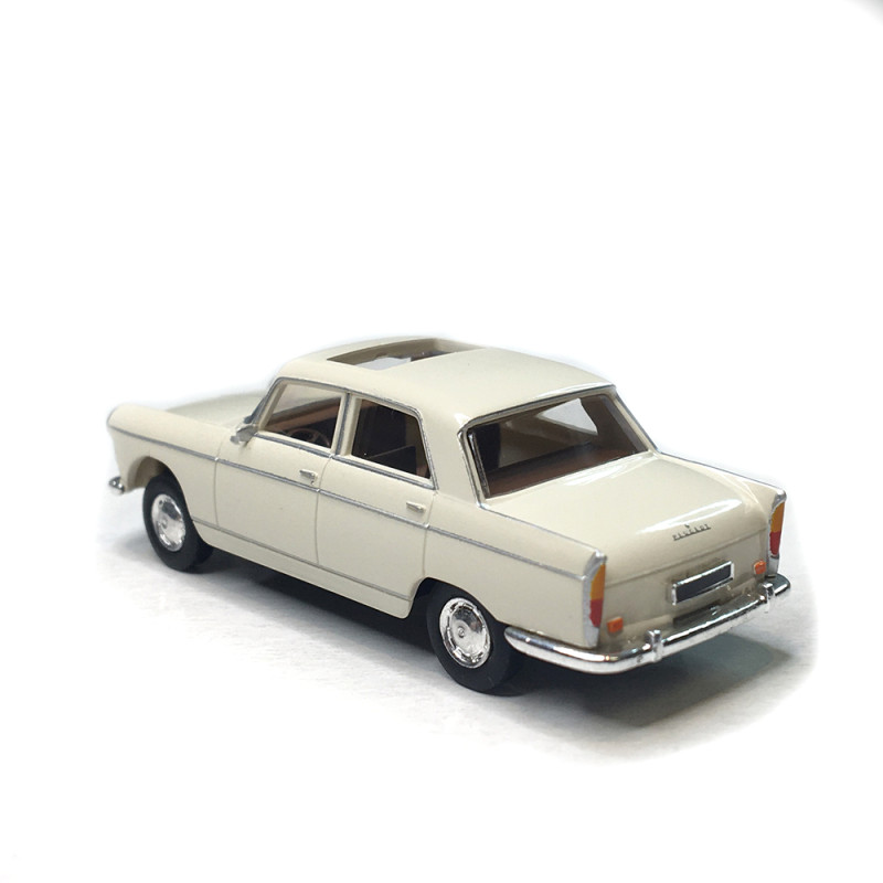 Peugeot 404 blanche, toit ouvrant 1960 - SAI 2130 - HO 1/87