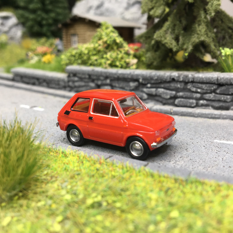 Fiat 126, rouge, 1972 - BREKINA 22351 - HO 1/87