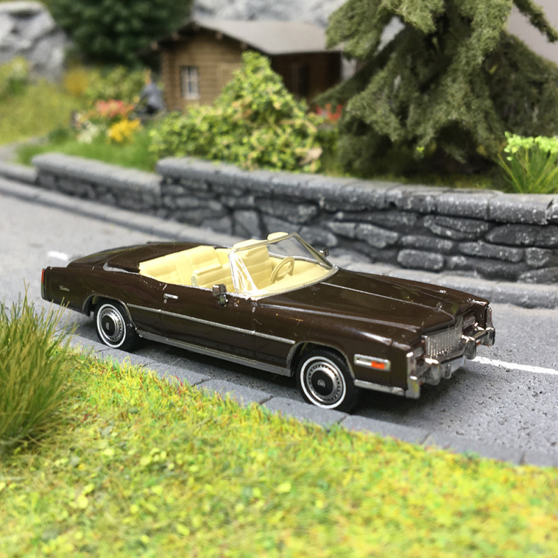 Cadillac El Dorado cabriolet, brun foncé, 1976 - BREKINA 19757 - HO 1/87