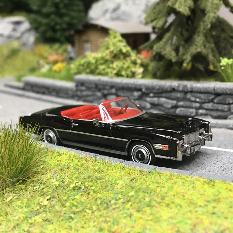 Cadillac El Dorado cabriolet, noir, 1976 - BREKINA 19756 - HO 1/87