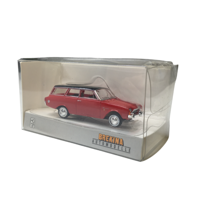 Ford Taunus P3 Turnier, rouge / noir, 1964 - BREKINA 19478 - HO 1/87