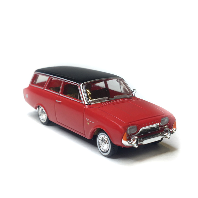Ford Taunus P3 Turnier, rouge / noir, 1964 - BREKINA 19478 - HO 1/87