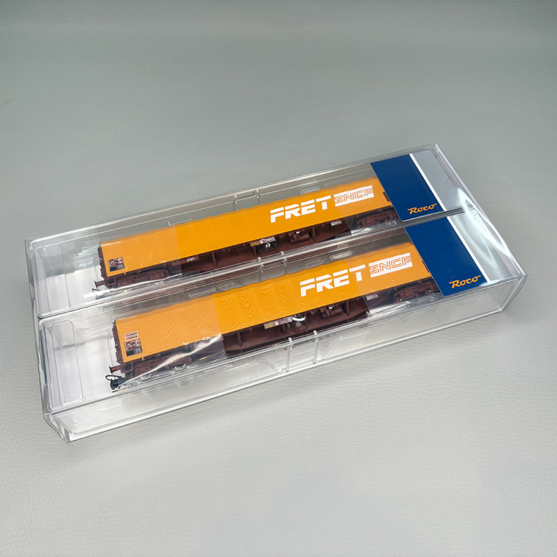 2 wagons à bâche coulissante type Rilns, FRET, SNCF - ROCO 6600161