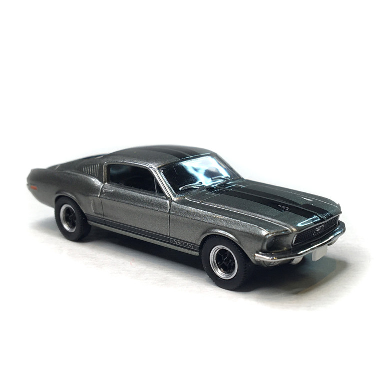 Ford Mustang Fastback Shelby GT 350, gris métallisé / noir, 1968 - BREKINA 19607 - HO 1/87
