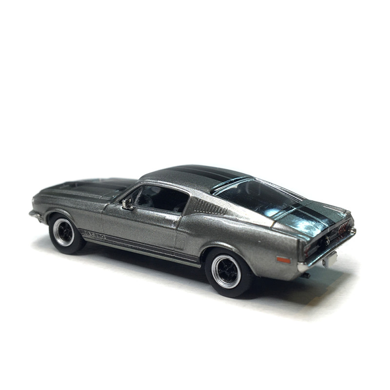Ford Mustang Fastback Shelby GT 350, gris métallisé / noir, 1968 - BREKINA 19607 - HO 1/87