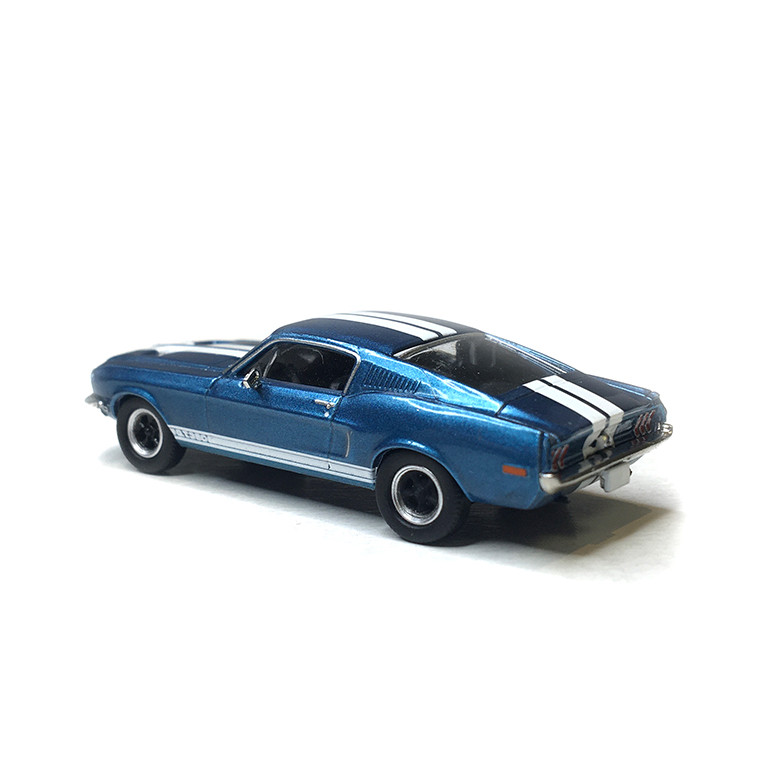 Ford Mustang Fastback Shelby GT 350, bleu métallisé / blanc, 1968 - BREKINA 19608 - HO 1/87