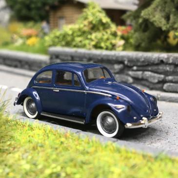 VW Coccinelle "de luxe", bleue, 1968 - BREKINA 25043 - HO 1/87