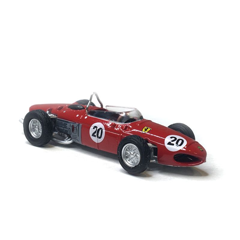 Ferrari 156 F1, Rouge, n°20 Wolfgang Graf Berghe von Trips, grand prix de Reims 1961 - BREKINA 22994 - HO 1/87