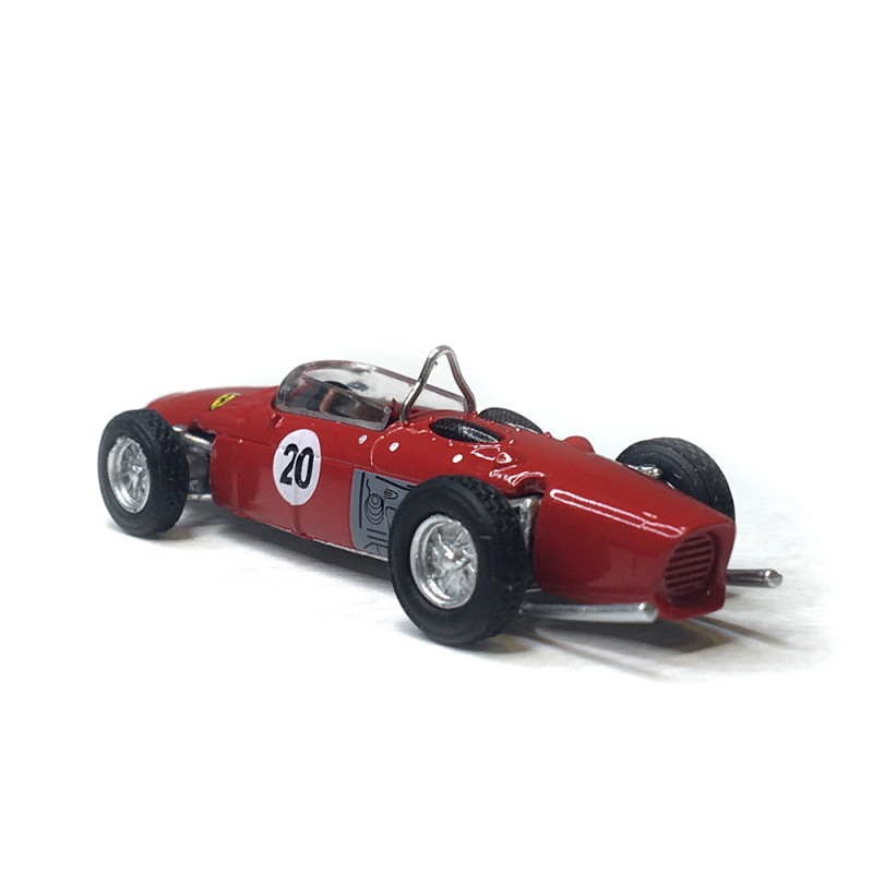 Ferrari 156 F1, Rouge, n°20 Wolfgang Graf Berghe von Trips, grand prix de Reims 1961 - BREKINA 22994 - HO 1/87