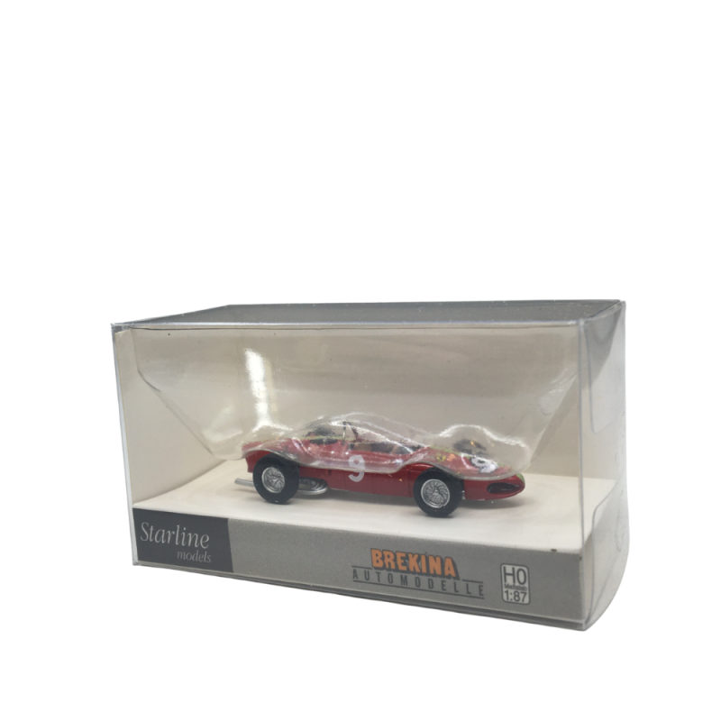 Ferrari 156 F1, Rouge, n°9 Innes Irelande, grand prix de Silverstone 1962 - BREKINA 22995 - HO 1/87