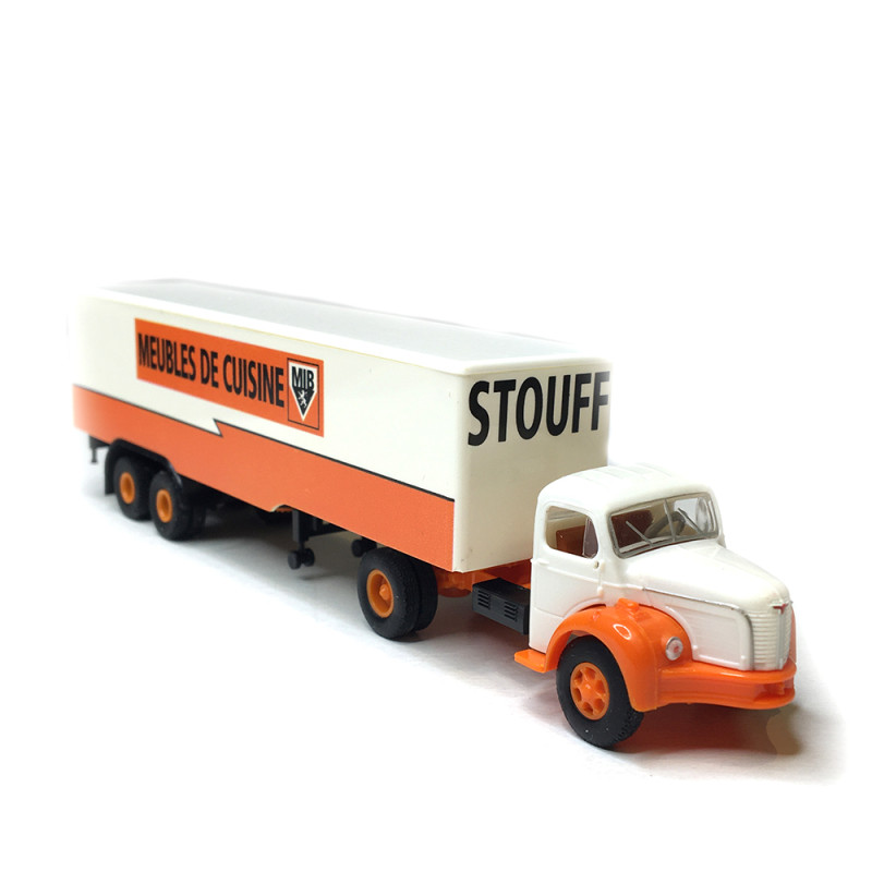 Semi remorque fourgon Berliet TLR 8 - BREKINA 85429 - HO 1/87