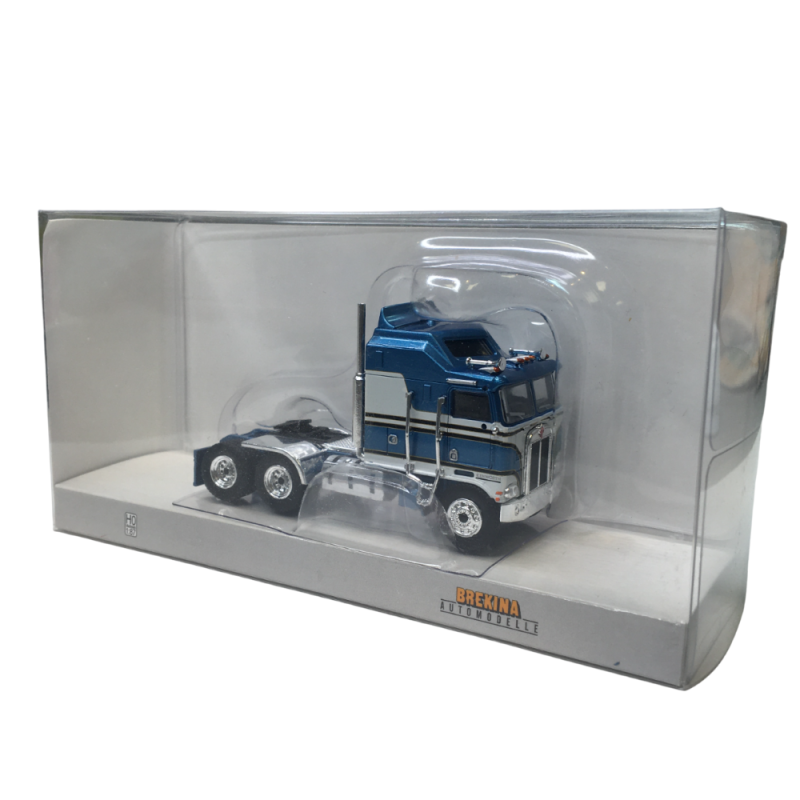 Tracteur Kenworth K100 aerodyne, bleu métallisé / gris, 1956 - BREKINA 85725 - HO 1/87
