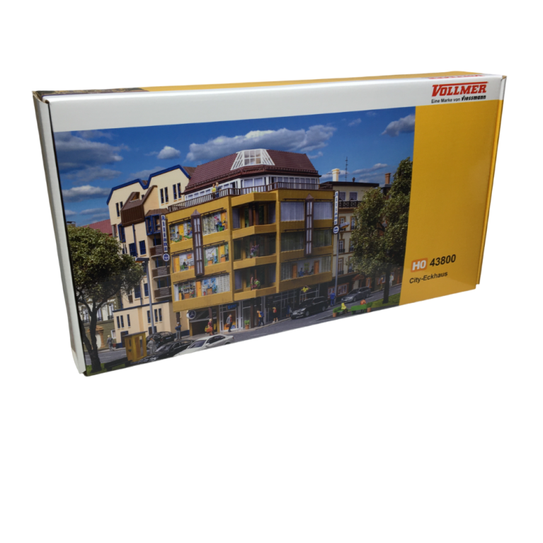 Immeuble de ville d'angle - HO-1/87 - VOLLMER 43800 pour modélisme ferroviaire
