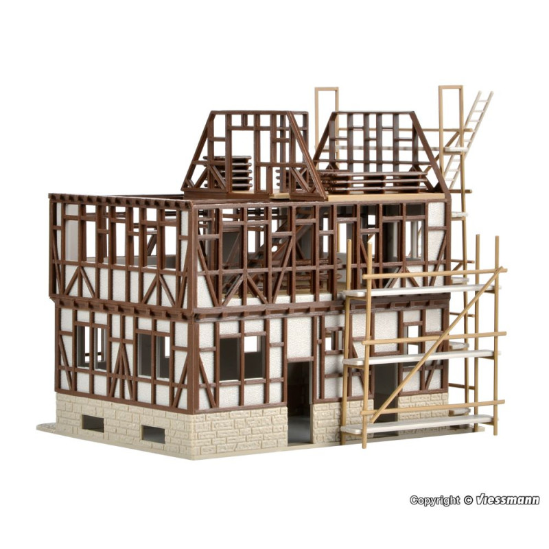 Enveloppe de bâtiment à colombages - VOLLMER 46889 - HO-1/87 pour modélisme ferroviaire