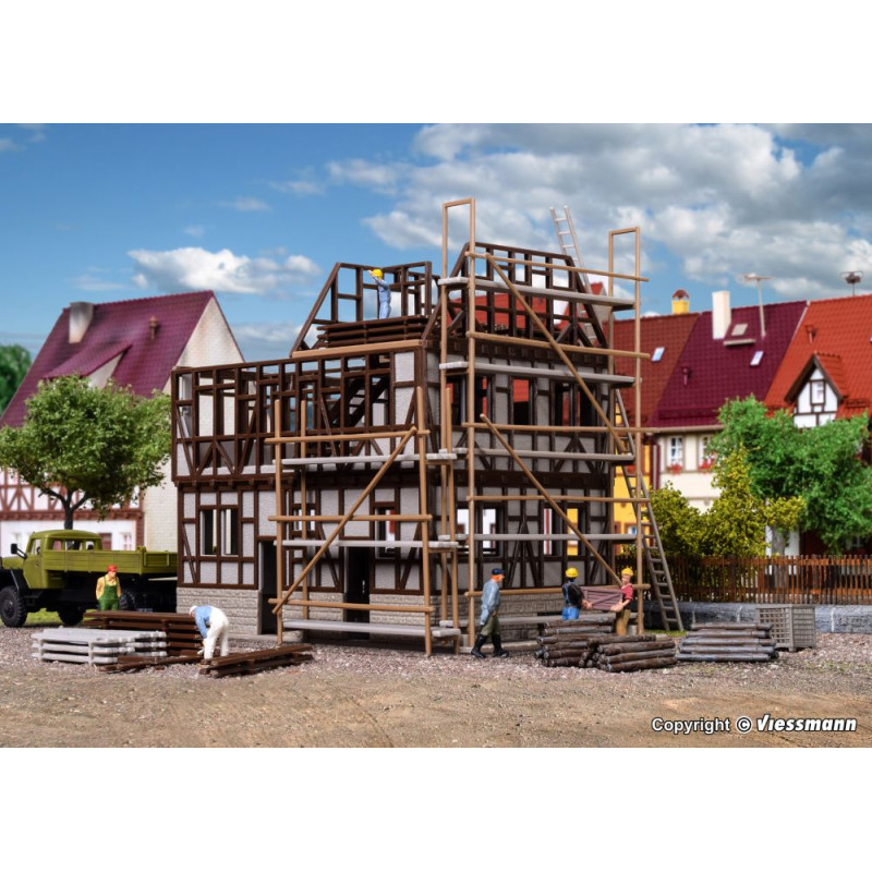 Enveloppe de bâtiment à colombages - VOLLMER 46889 - HO-1/87