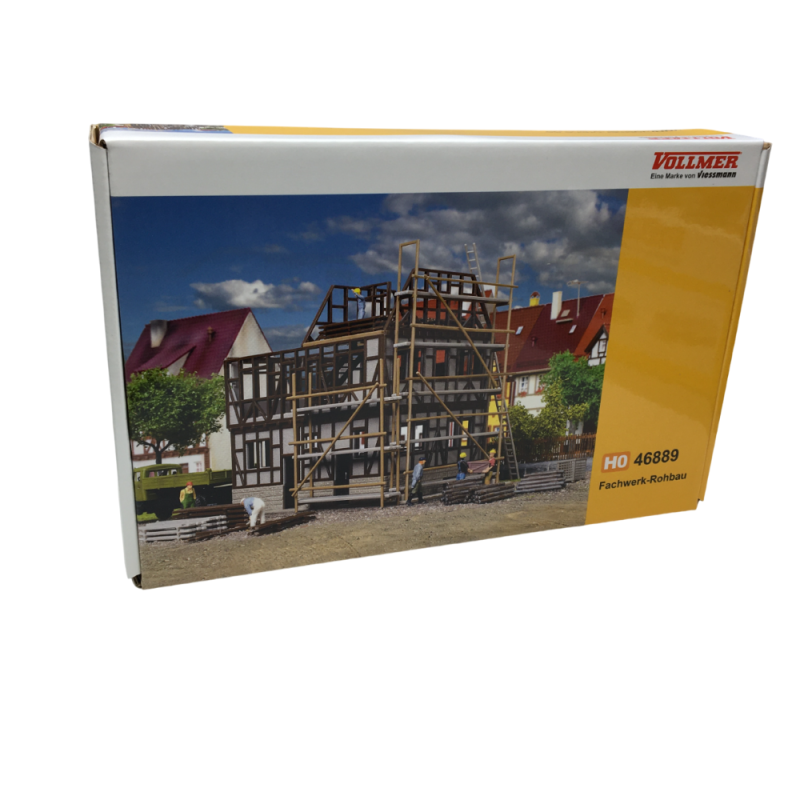 Enveloppe de bâtiment à colombages - VOLLMER 46889 - HO-1/87 pour modélisme ferroviaire