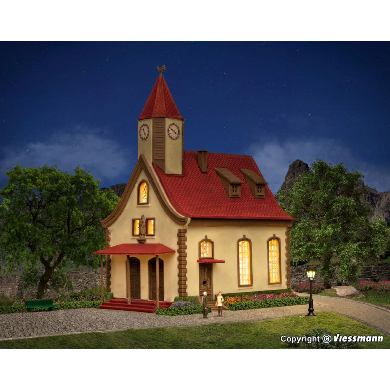 Église du village - VOLLMER 49560 - Z 1/220 pour modélisme ferroviaire