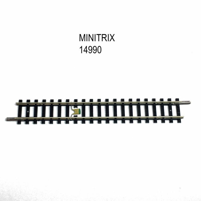 Rail droit 104.2mm avec dispositif antiparasitage -N-1/160-MINITRIX 14990 Rail droit 104.2mm avec dispositif antiparasitage -N-1/160-MINITRIX 14990