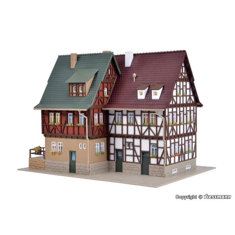Boutique avec éclairage intérieur et LED, kit fonctionnel - VOLLMER 43694 - HO-1/87 pour modélisme ferroviaire
