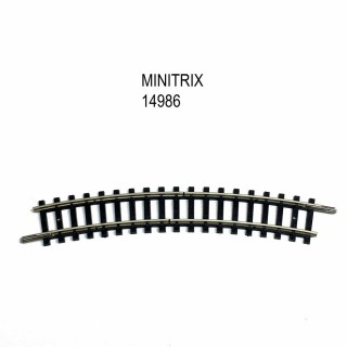 Rail courbe deux coupures R2 228.2mm 24 degrés -N-1/160-MINITRIX 14986