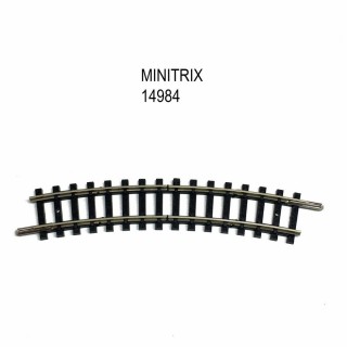 Rail courbe deux coupures R1 194.6mm 24 degrés -N-1/160-MINITRIX 14984
