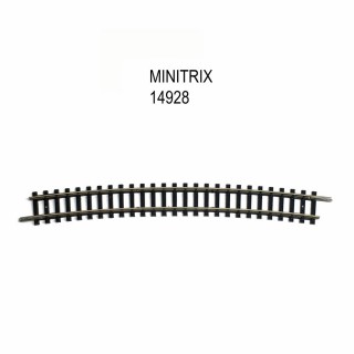 Rail courbe R6 526.5mm 15 degrés -N-1/160-MINITRIX 14928
