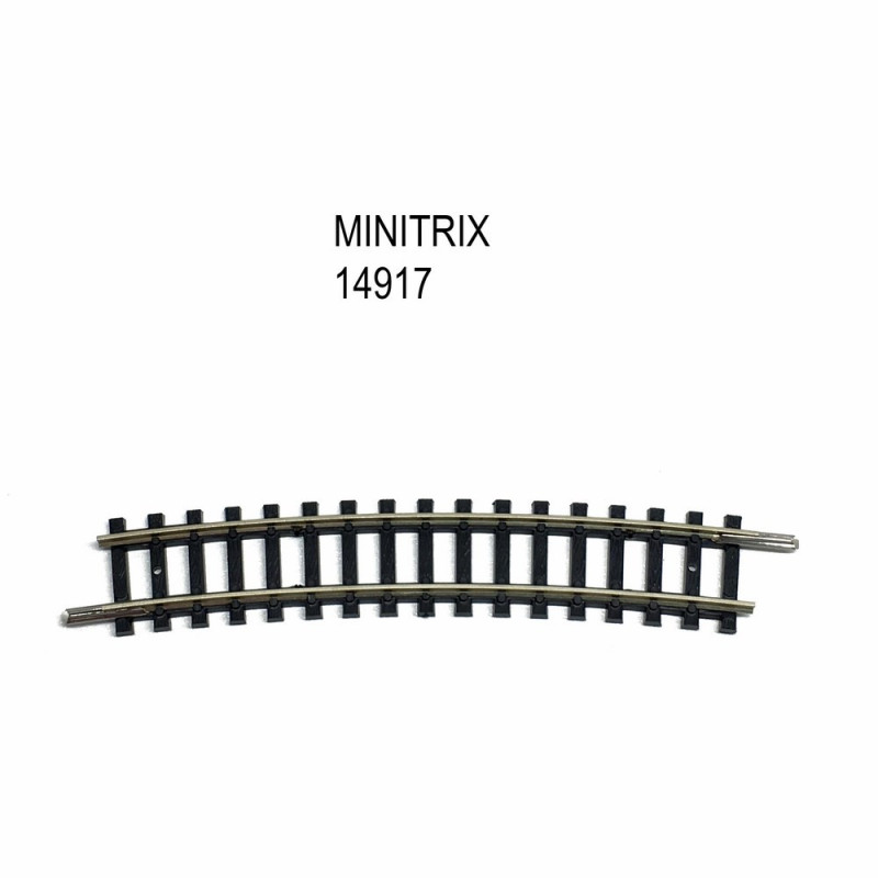 Rail courbe R3  329mm  15 degrés -N-1/160-MINITRIX 14917