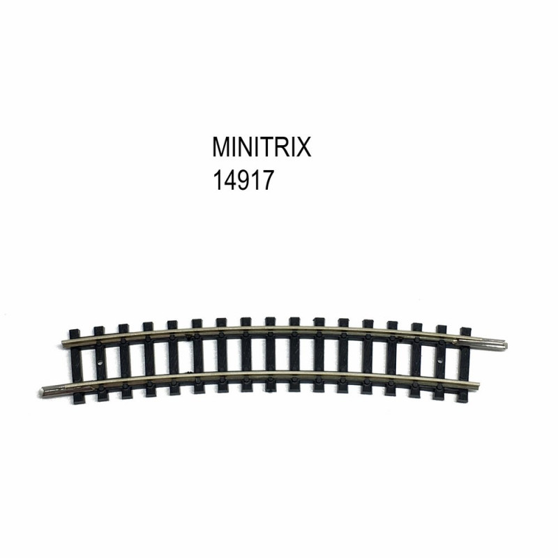 Rail courbe R3  329mm  15 degrés -N-1/160-MINITRIX 14917