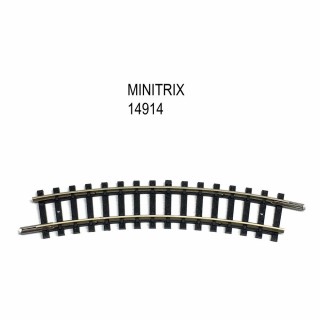 Rail courbe R1  194.6mm  24 degrés -N-1/160-MINITRIX 14914